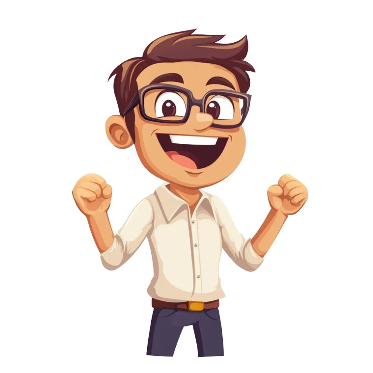 Happy Man Vector Vinyl Car Decal Sticker – Waterproof & UV-Resistant 8"