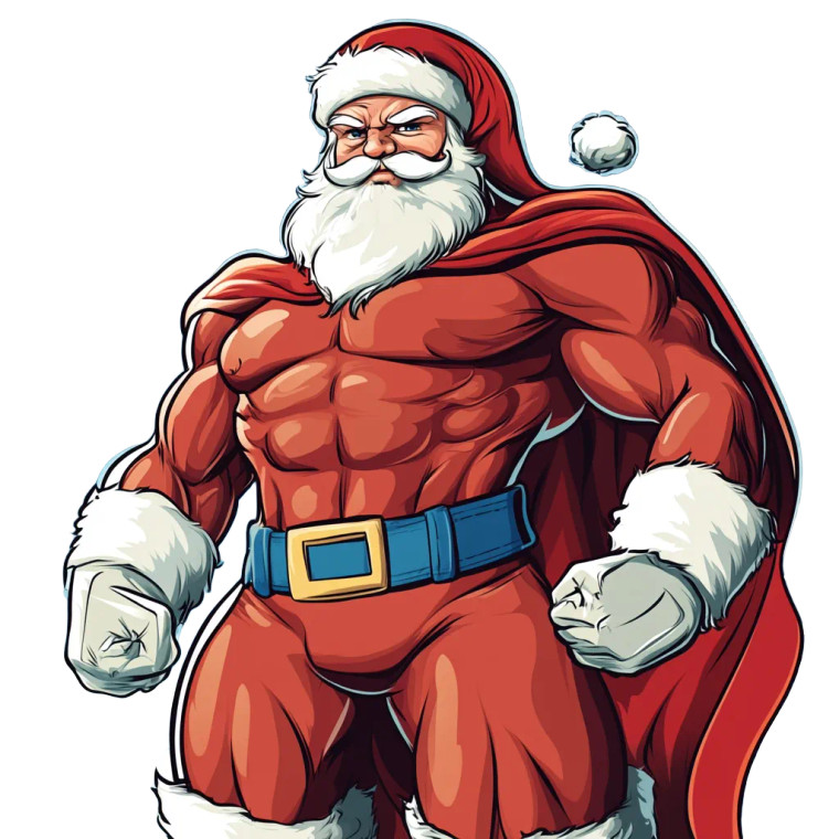 Super Santa Vinyl Car Decal Sticker – Waterproof & UV-Resistant 8"