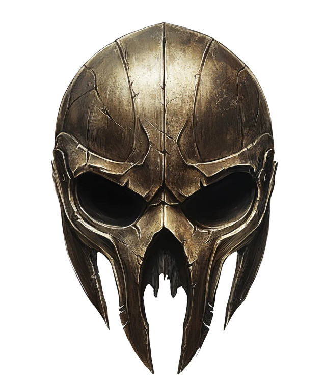 Skull Bronze Helmet Vinyl Car Decal Sticker – Waterproof & UV-Resistant 8"