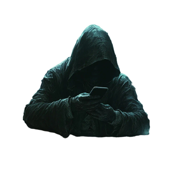 Hooded Tech Operative Vinyl Car Decal Sticker – Waterproof & UV-Resistant 8"