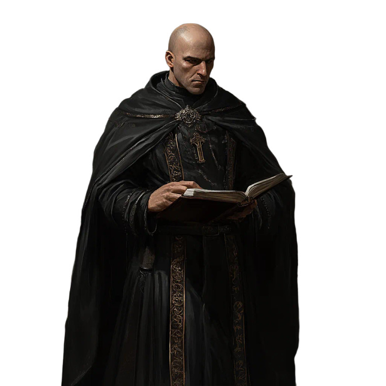 Fantasy Inquisitor Portrait Vinyl Car Decal Sticker – Waterproof & UV-Resistant 8"