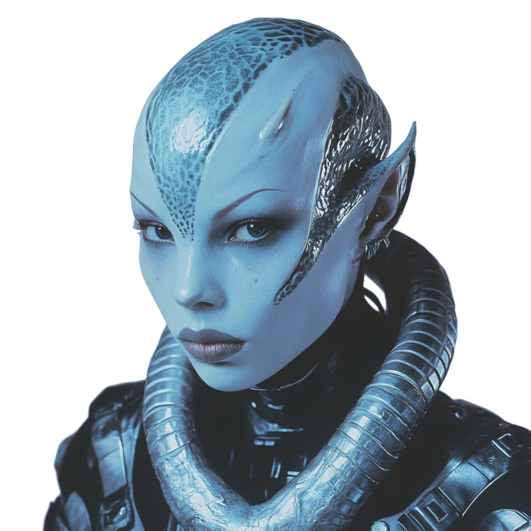 Futuristic Alien Warrior V2 Vinyl Car Decal Sticker – Waterproof & UV-Resistant 8"