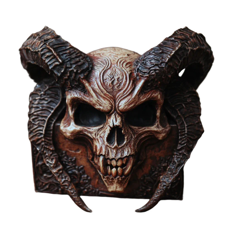 Demon Skull Box Vinyl Car Decal Sticker – Waterproof & UV-Resistant 8"