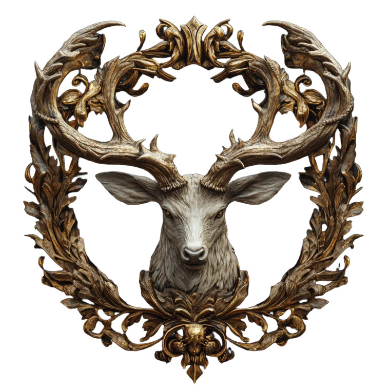 Dark Fantasy Druid Heraldry Vinyl Car Decal Sticker – Waterproof & UV-Resistant 8"