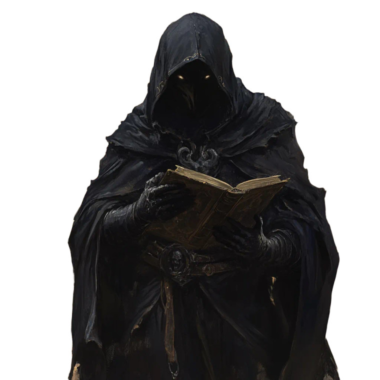 Cultist With Tome Vinyl Car Decal Sticker – Waterproof & UV-Resistant 8"