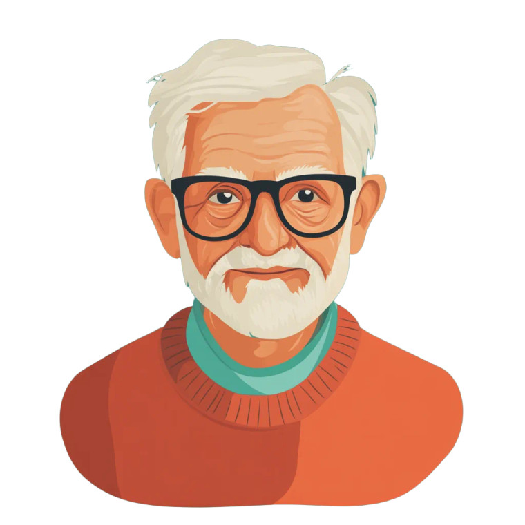 Old People Icon Vinyl Car Decal Sticker – Waterproof & UV-Resistant 8"