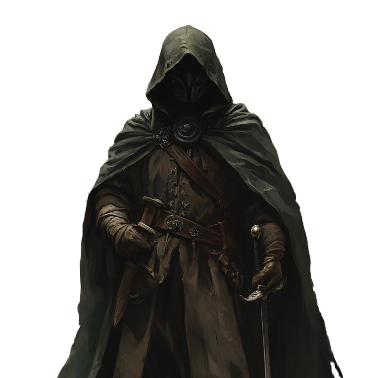 Hooded Rouge Assassin Vinyl Car Decal Sticker – Waterproof & UV-Resistant 8"