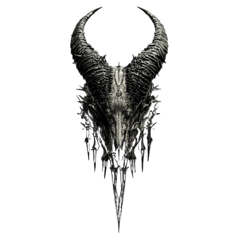 Gothic Goat Skull Vinyl Car Decal Sticker – Waterproof & UV-Resistant 8"