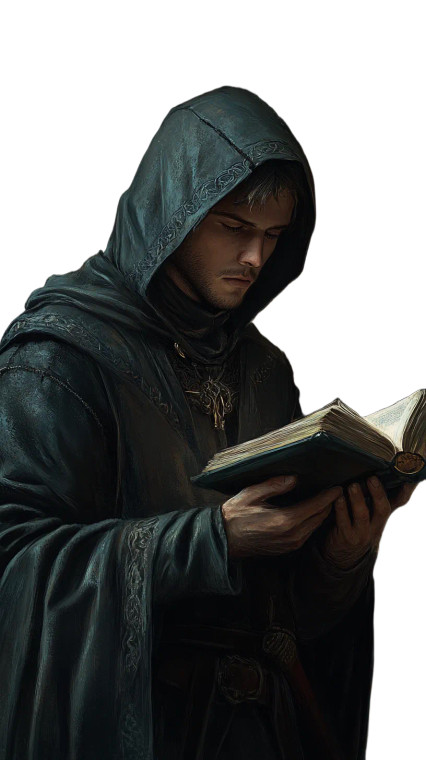 Young Mage Studying Vinyl Car Decal Sticker – Waterproof & UV-Resistant 8"