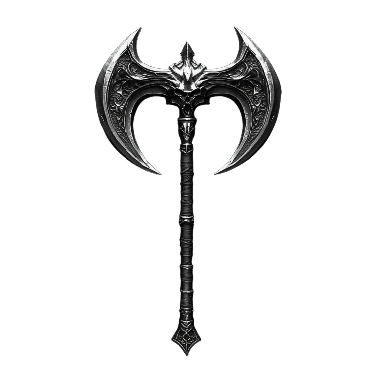 Fantasy Battle Axe Vinyl Car Decal Sticker – Waterproof & UV-Resistant 8"