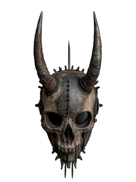 Metal Skull Mask Vinyl Car Decal Sticker – Waterproof & UV-Resistant 8"