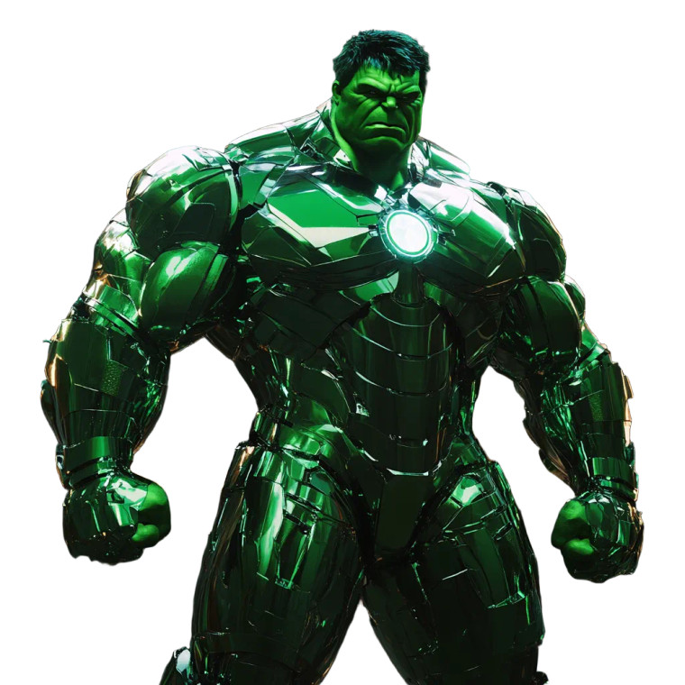 Green Chrome Hulk Vinyl Car Decal Sticker – Waterproof & UV-Resistant 8"