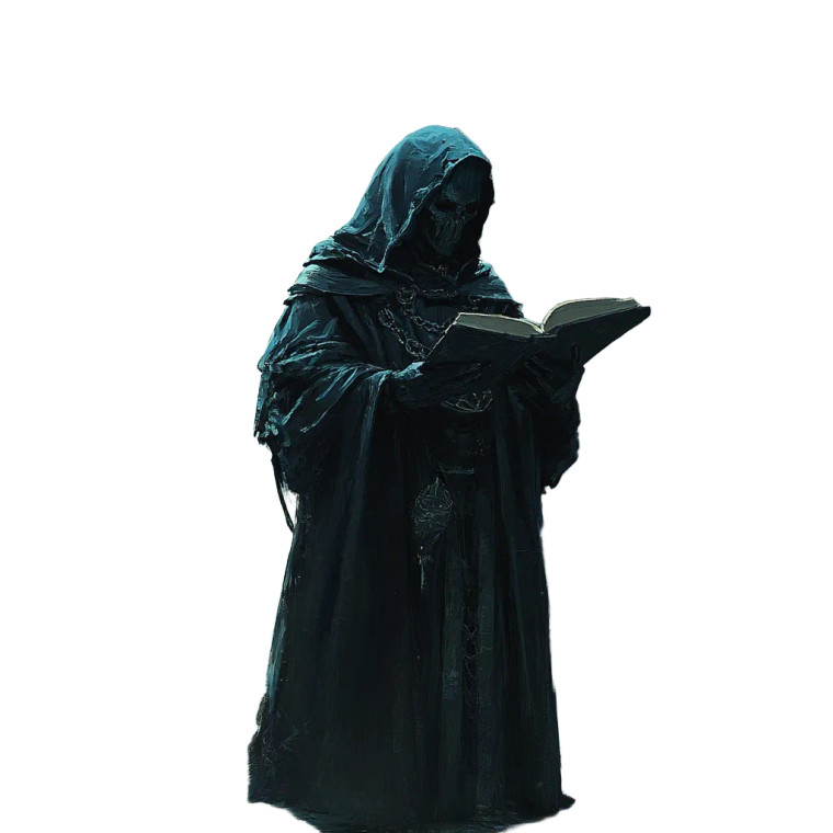 Dark Fantasy Scholar Vinyl Car Decal Sticker – Waterproof & UV-Resistant 8"