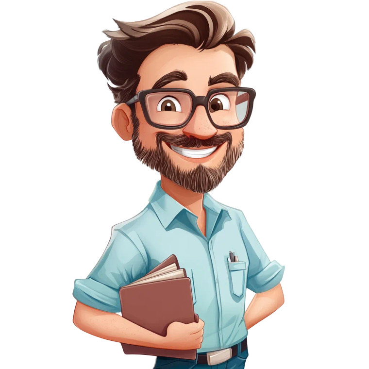 Cartoon Teacher Vinyl Car Decal Sticker – Waterproof & UV-Resistant 8"