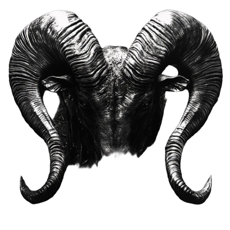 Dark Scary Ram Vinyl Car Decal Sticker – Waterproof & UV-Resistant 8"