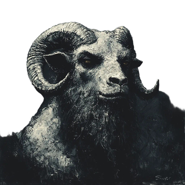 Baphomet Painting Vinyl Car Decal Sticker – Waterproof & UV-Resistant 8"