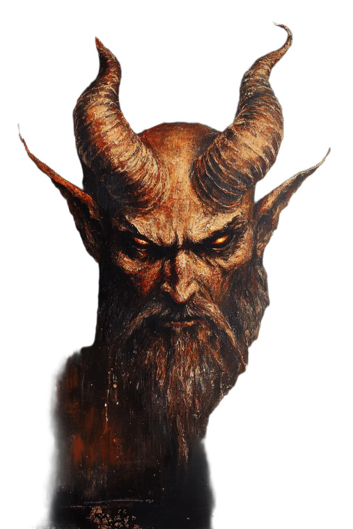 Satanic Icon Portrait Vinyl Car Decal Sticker – Waterproof & UV-Resistant 8"
