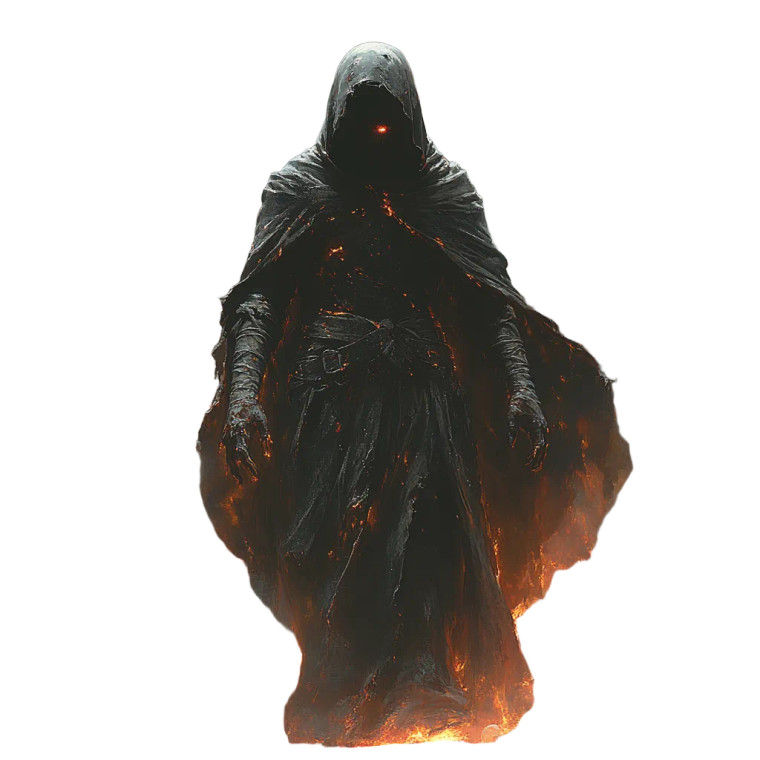 Undead Cloaked Figure Vinyl Car Decal Sticker – Waterproof & UV-Resistant 8"
