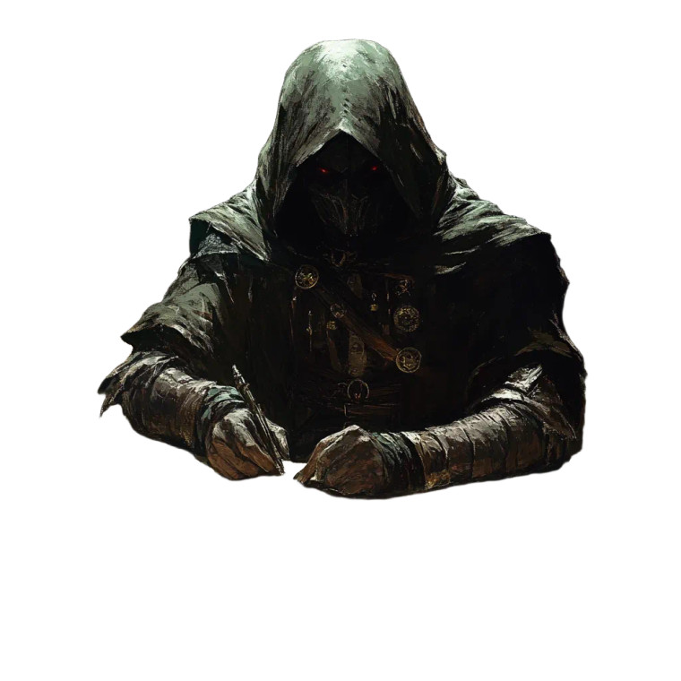 Hooded Game Master Vinyl Car Decal Sticker – Waterproof & UV-Resistant 8"