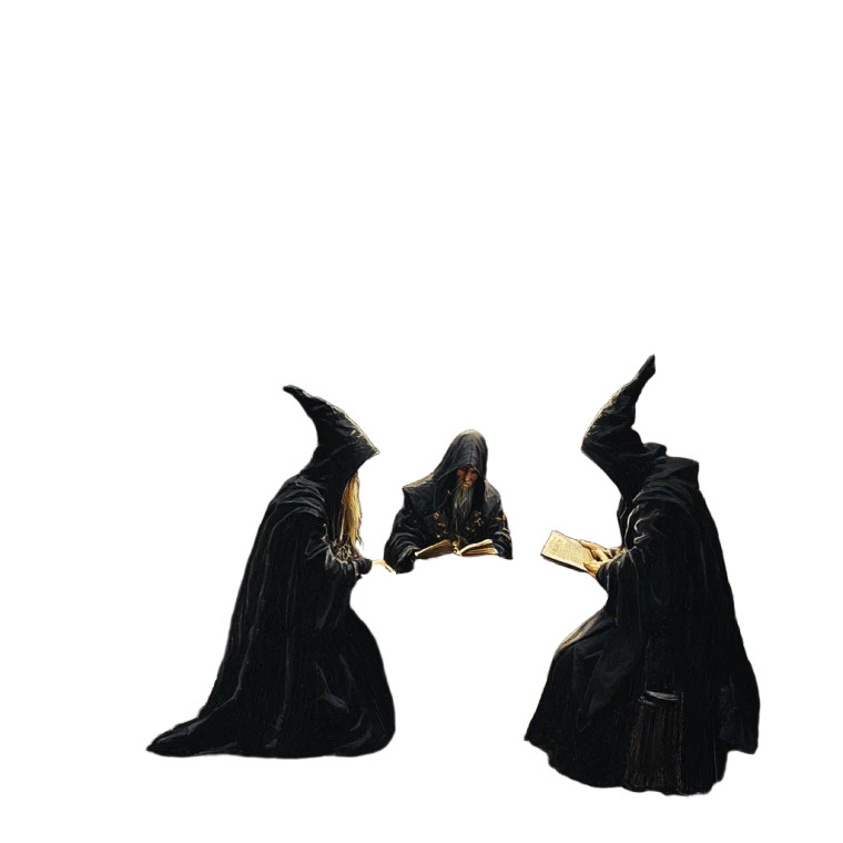 Wizards Studying Vinyl Car Decal Sticker – Waterproof & UV-Resistant 8"