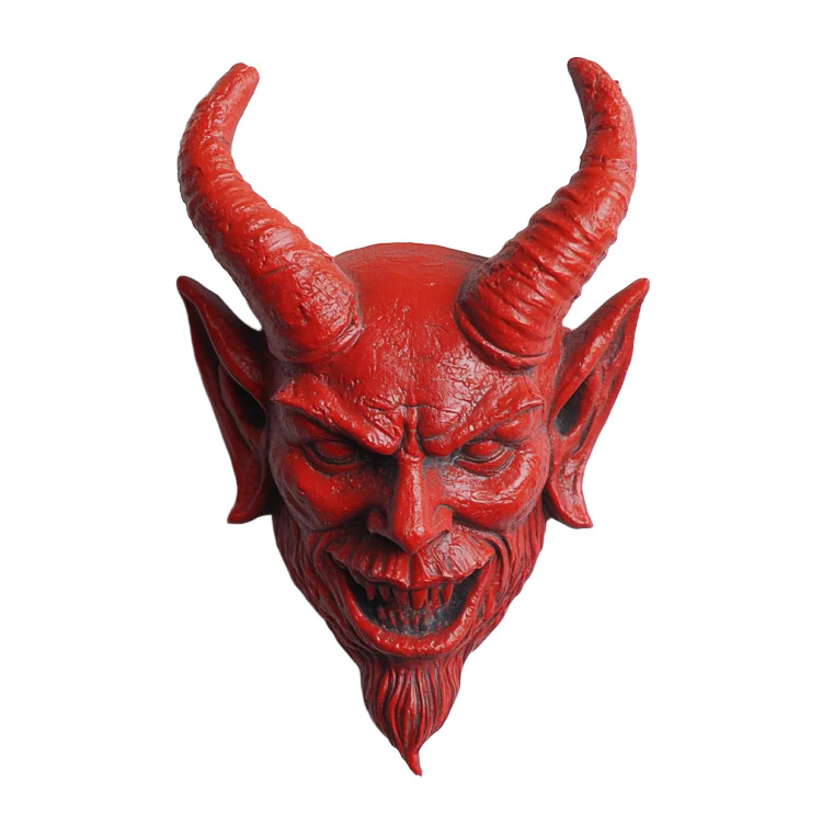 Red Devil Head Vinyl Car Decal Sticker – Waterproof & UV-Resistant 8"