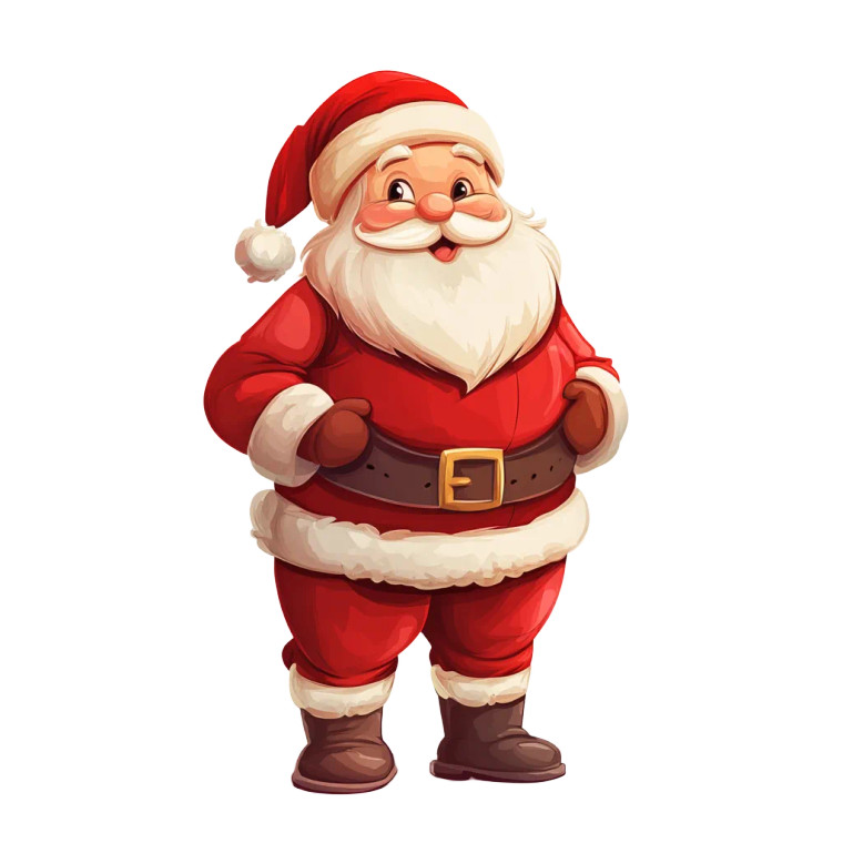 Cartoon Santa Design Vinyl Car Decal Sticker – Waterproof & UV-Resistant 8"