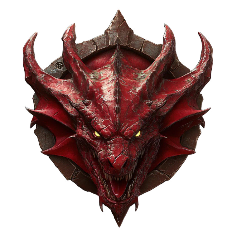 Vicious Red Dragon Vinyl Car Decal Sticker – Waterproof & UV-Resistant 8"