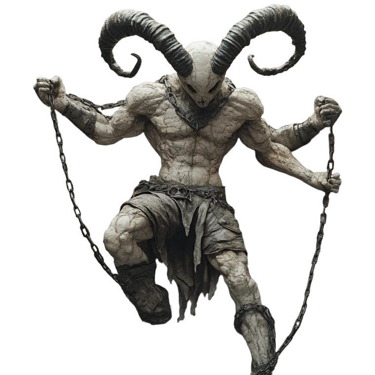 Chained Alien Statue Vinyl Car Decal Sticker – Waterproof & UV-Resistant 8"