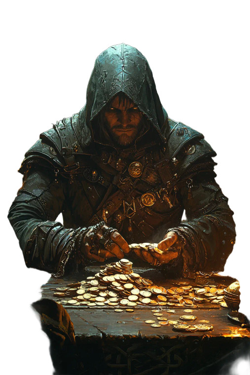 Hooded Wealth Dealer Vinyl Car Decal Sticker – Waterproof & UV-Resistant 8"