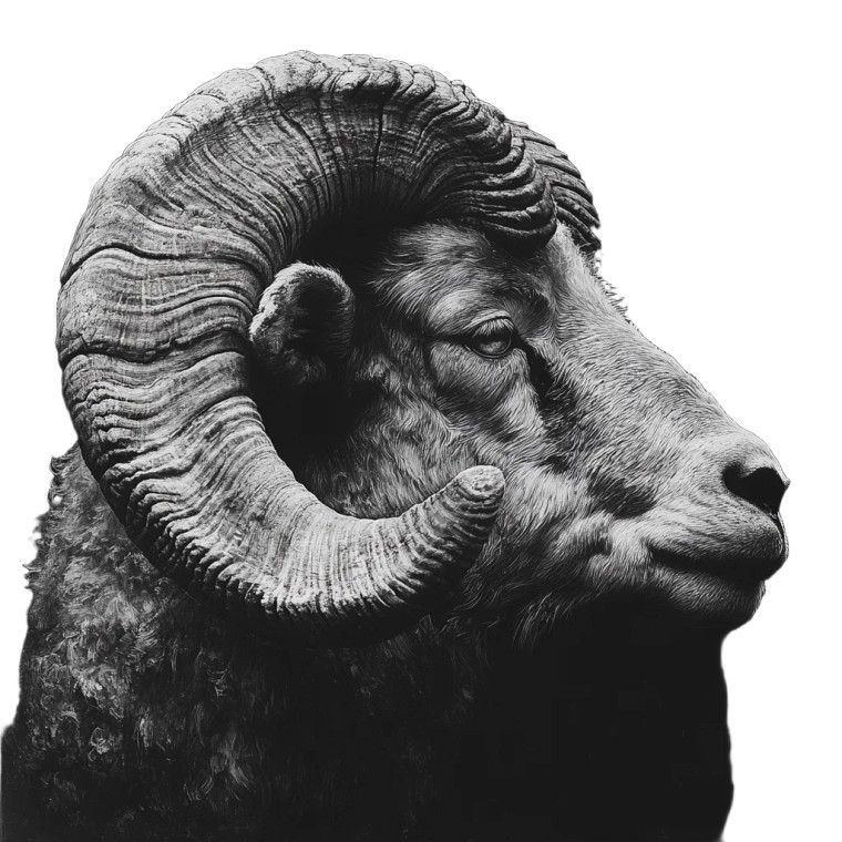 Photorealistic Aries Vinyl Car Decal Sticker – Waterproof & UV-Resistant 8"