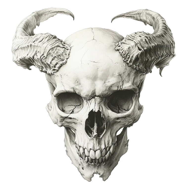 Devil Head Drawing Vinyl Car Decal Sticker – Waterproof & UV-Resistant 8"