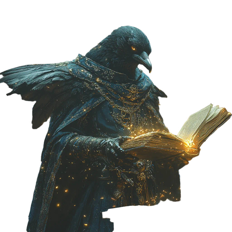 Crow Wizard Vinyl Car Decal Sticker – Waterproof & UV-Resistant 8"