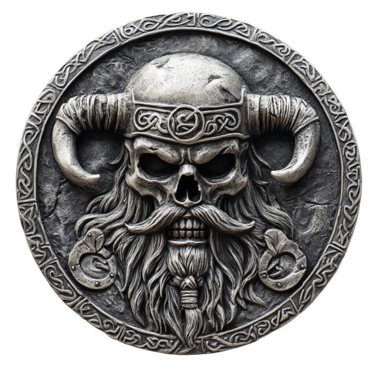 Viking Head Emblem Vinyl Car Decal Sticker – Waterproof & UV-Resistant 8"