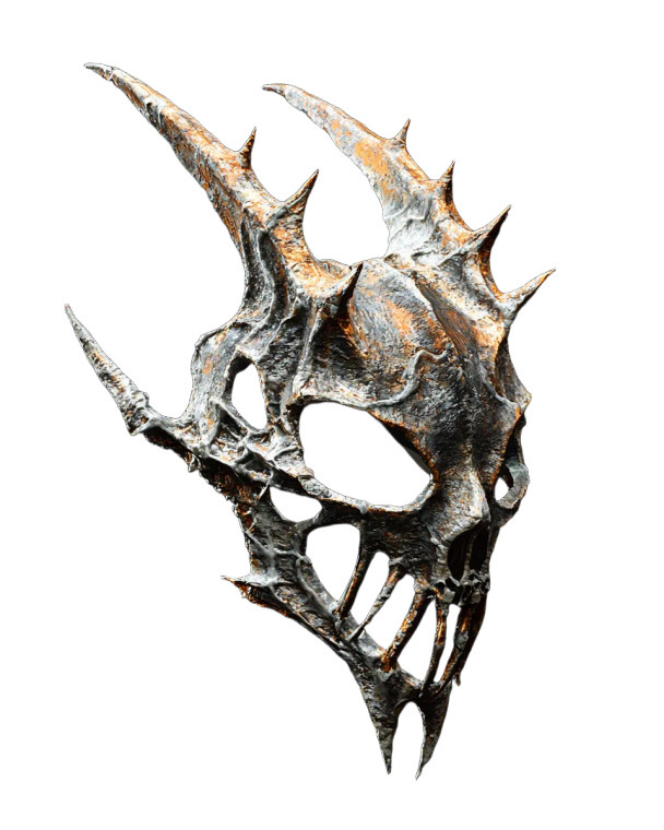 Demonic Skeletal Mask Vinyl Car Decal Sticker – Waterproof & UV-Resistant 8"