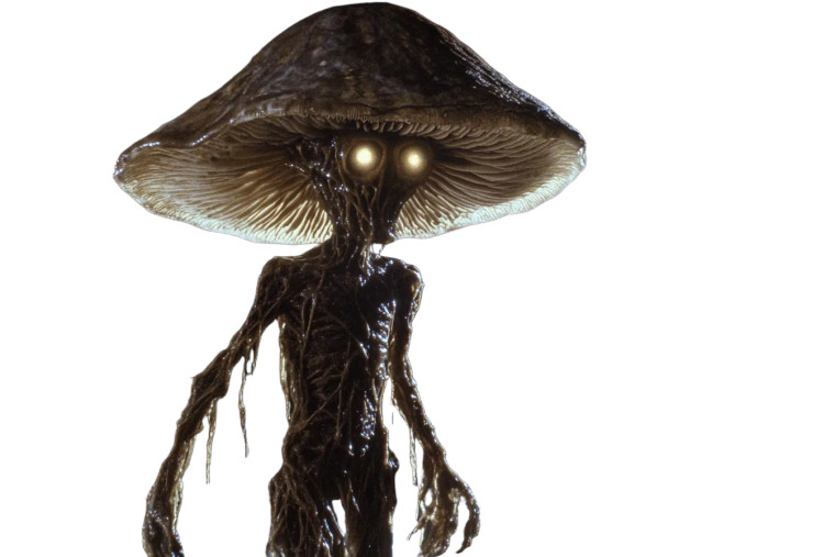 Mushroom Creature Vinyl Car Decal Sticker – Waterproof & UV-Resistant 8"