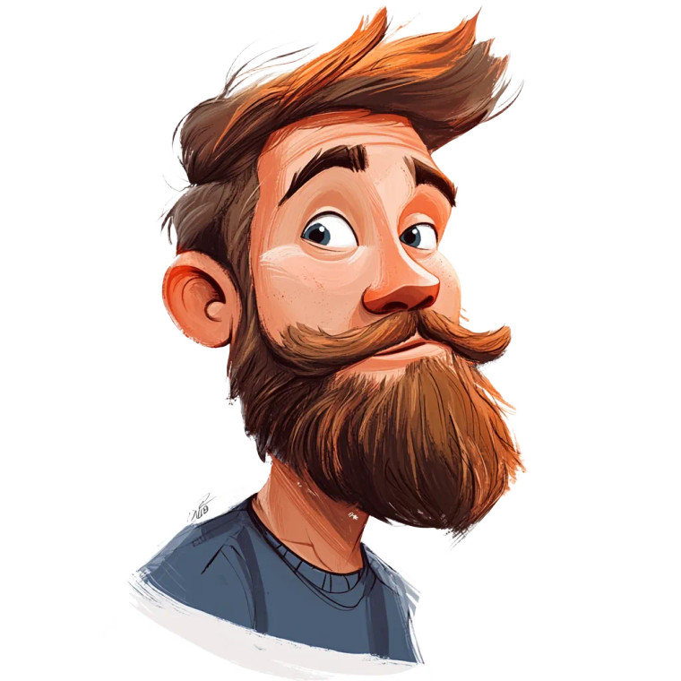 Stylish Bald Caricature Vinyl Car Decal Sticker – Waterproof & UV-Resistant 8"