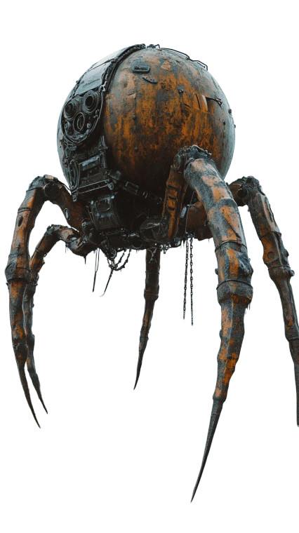 Mechanical Shoreline Spider Vinyl Car Decal Sticker – Waterproof & UV-Resistant 8"