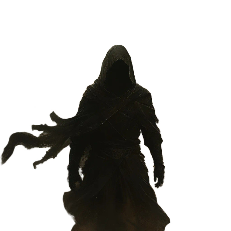 Hooded Sorcerer V2 Vinyl Car Decal Sticker – Waterproof & UV-Resistant 8"