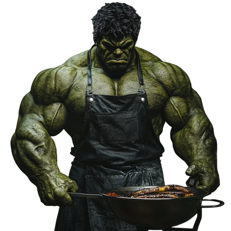 Grill Master Hulk Vinyl Car Decal Sticker – Waterproof & UV-Resistant 8"