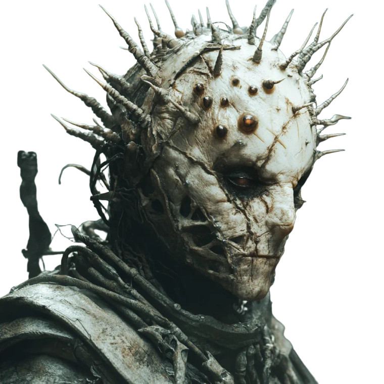 Pale Spiky Warrior Vinyl Car Decal Sticker – Waterproof & UV-Resistant 8"