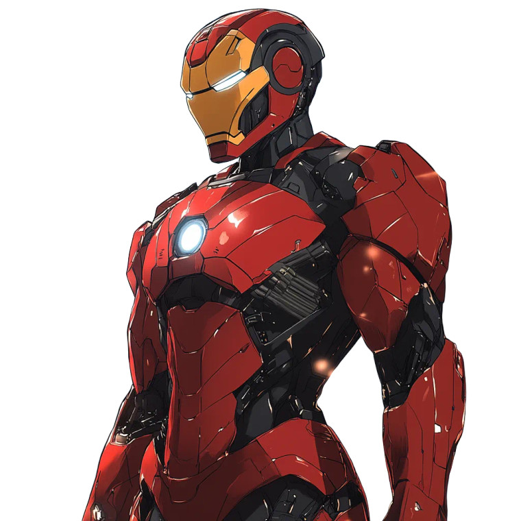 Anime Iron Man V2 Vinyl Car Decal Sticker – Waterproof & UV-Resistant 8"