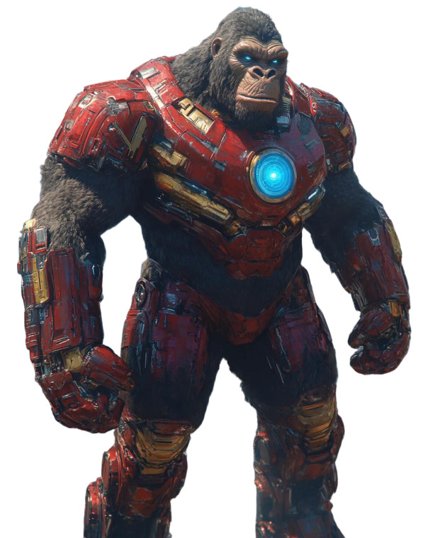 Armored King Kong Vinyl Car Decal Sticker – Waterproof & UV-Resistant 8"