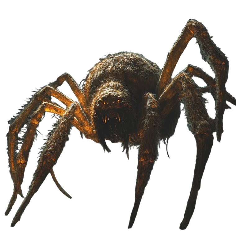 Hairy Giant Spider Vinyl Car Decal Sticker – Waterproof & UV-Resistant 8"