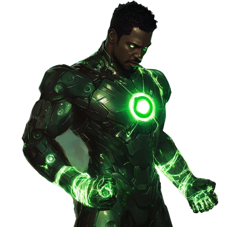 Green Lantern Armor Vinyl Car Decal Sticker – Waterproof & UV-Resistant 8"
