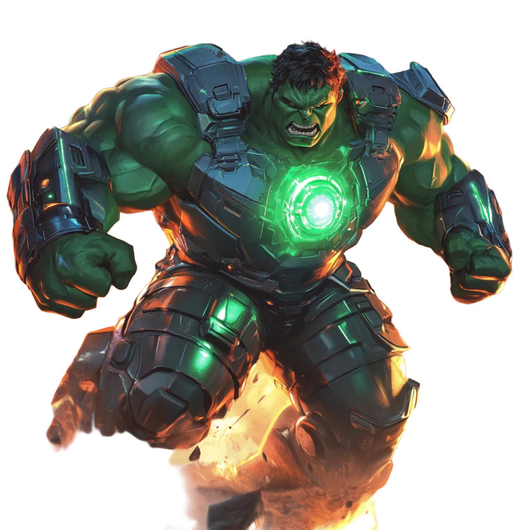 Armored Hulk Charge Vinyl Car Decal Sticker – Waterproof & UV-Resistant 8"