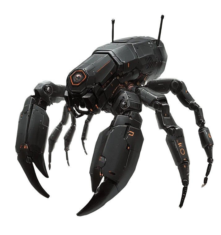 Electric Scorpion Robot Vinyl Car Decal Sticker – Waterproof & UV-Resistant 8"