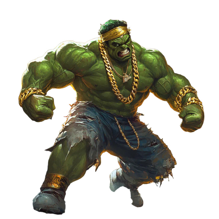 Hulk As Rapper Vinyl Car Decal Sticker – Waterproof & UV-Resistant 8"