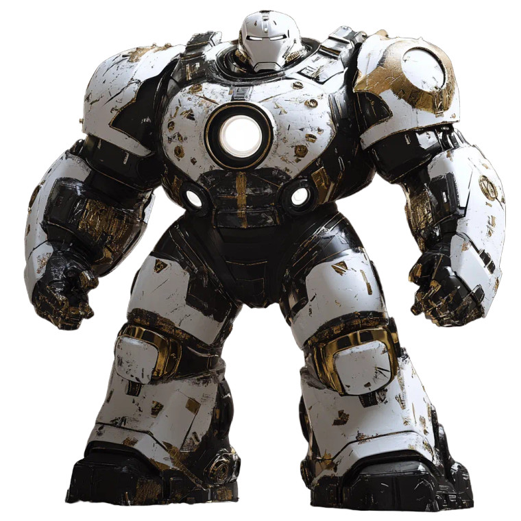 White-Black Hulk Buster Vinyl Car Decal Sticker – Waterproof & UV-Resistant 8"