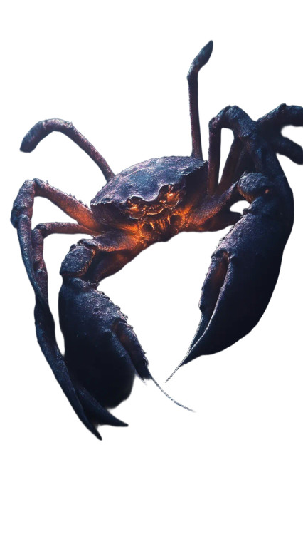 Giant King Crab Vinyl Car Decal Sticker – Waterproof & UV-Resistant 8"