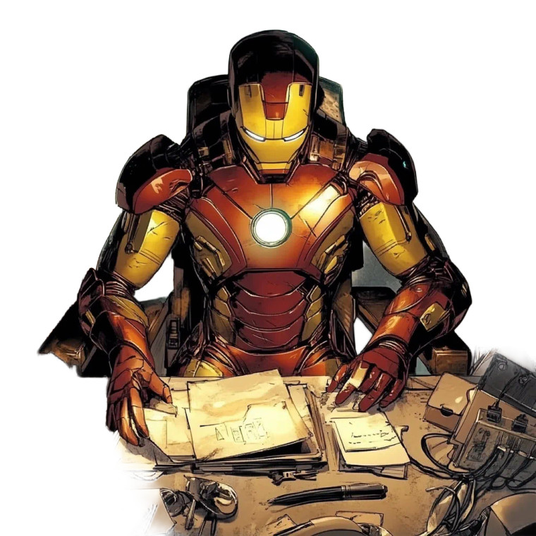 Iron Man Multitasking Vinyl Car Decal Sticker – Waterproof & UV-Resistant 8"